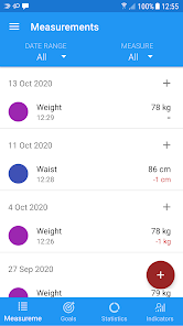Captura 1 Medidas corporales: peso, gras android
