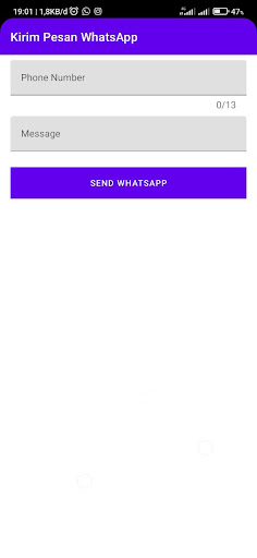 Android application KIRIM WA TANPA SIMPAN NOMOR screenshort