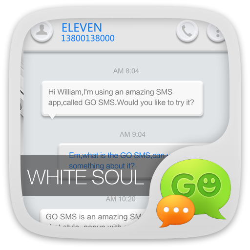 GO SMS PRO WHITESOUL THEME  Icon