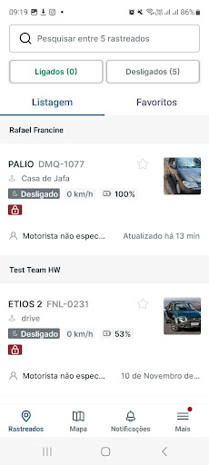 Process Rastreamento Screen 2