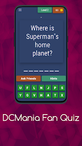 DCMania Superhero Quiz Game