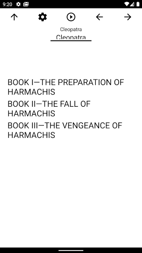 Android application Book, Cleopatra screenshort