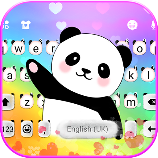 Cute Panda Coming Keyboard The  Icon