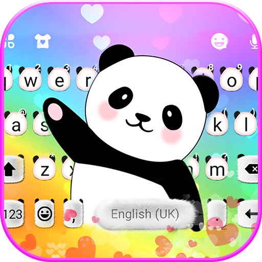 Cute Panda Coming Keyboard The logo
