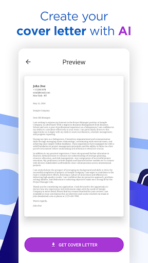 Screenshot of AI Resume Builder CV Maker PDF