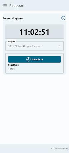 Android application Plrapport screenshort