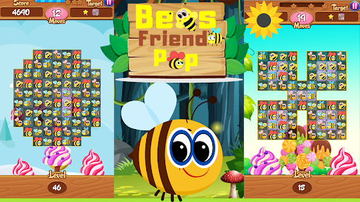 Bees Friends Pop Match3 Puzzle Screen 3