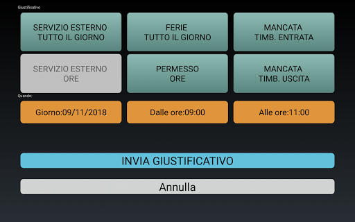 Android application WebHR - TimeMarker screenshort