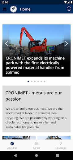 Android application oneCRONIMET screenshort