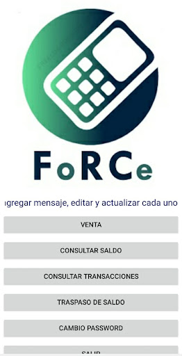 Android application FoRCe Recargas screenshort