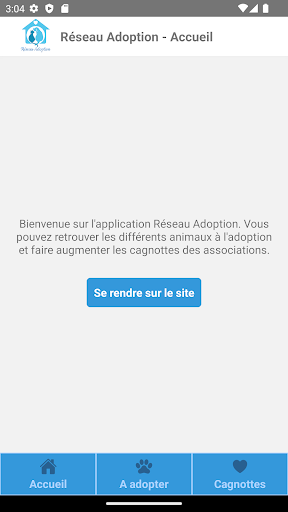 Android application Réseau Adoption screenshort