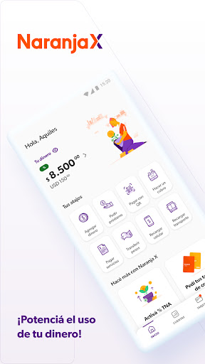 Android application Naranja X: billetera virtual screenshort