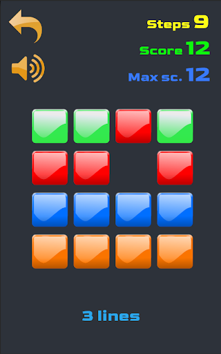ColorLine15. Lines of cubes