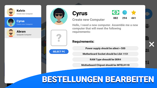 PC Creator - Aufbau Simulator Bildschirmfoto