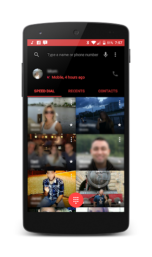 Dark Holo Red CM12 Theme Screen 2