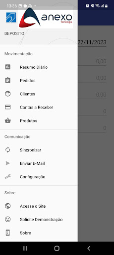 Android application Anexar Força em Vendas screenshort