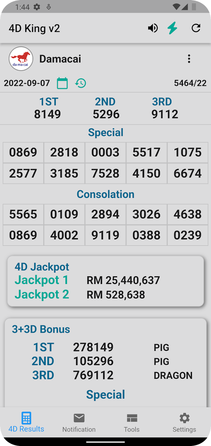 King lotto 4d result today online