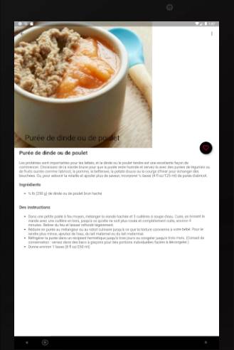 Repas bébé fait maison