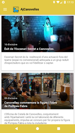 Android application Ajuntament de Canovelles screenshort