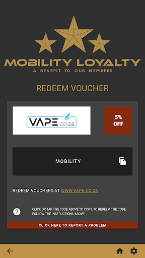 Mobility Loyalty App Screen 3
