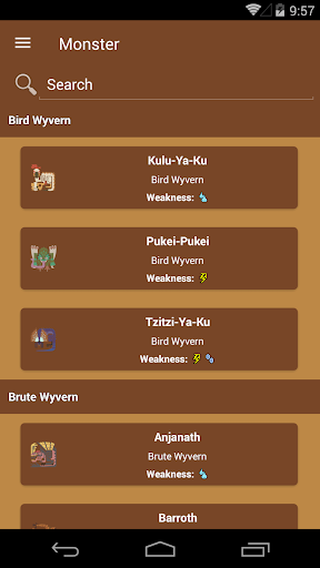 Android application MHW Companion screenshort