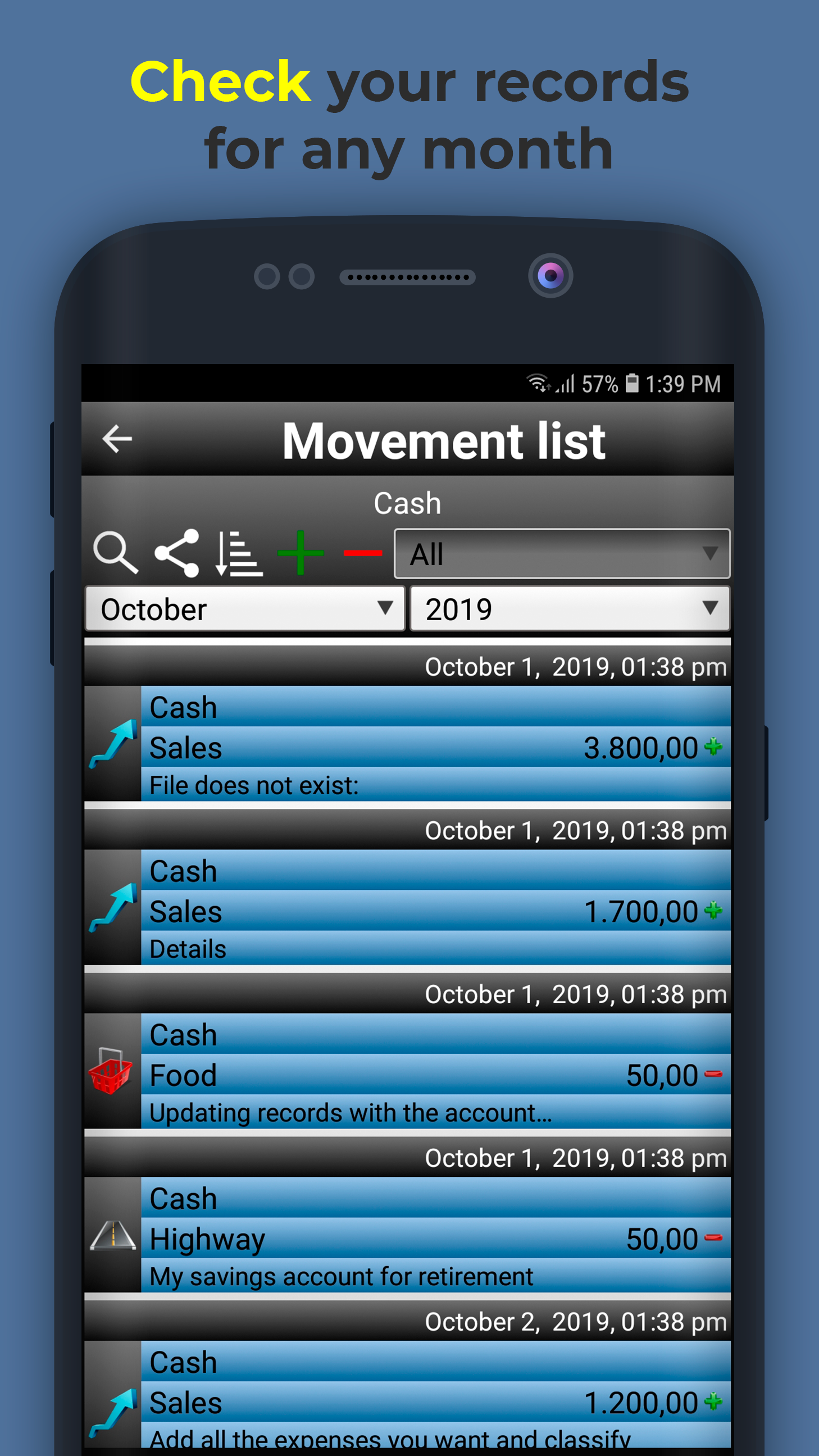 Android application Daily Expenses 2 screenshort