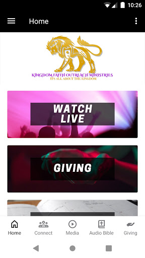 Android application Kingdom Faith Ministries screenshort
