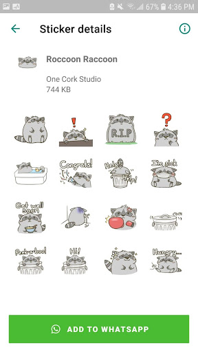 Roccoon Raccoon Stickers Screen 2