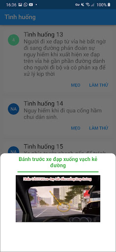 Mô phỏng 120 tình huống GPLX Screen 3