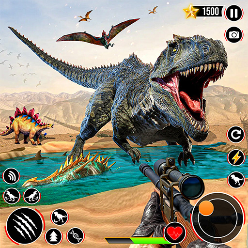 Real Dino Hunting Jungle Games logo