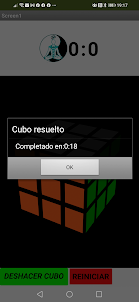 Cubo de Rubik 3D temporizado