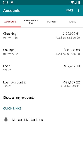 Texas DPS Credit Union Mobile Screen 3