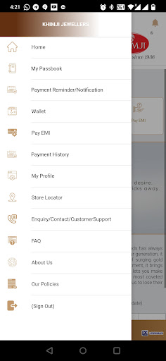 Android application Khimji Jewellers screenshort