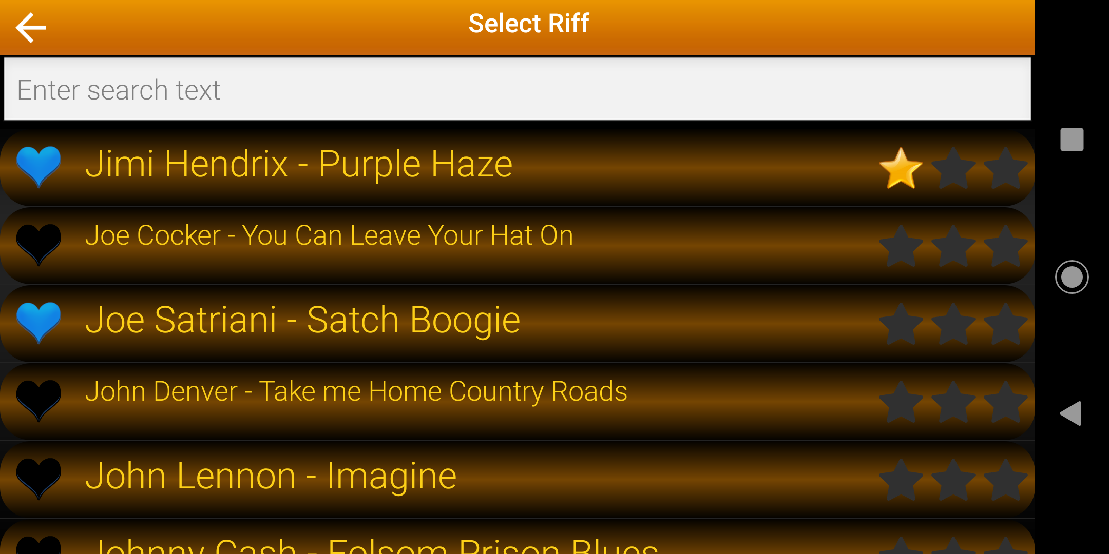Android application Guitar Riff Pro screenshort