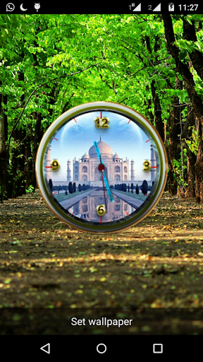Android application Tajmahal Clock Live Wallpaper screenshort