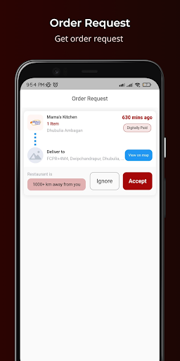 Android application Food4U - Rider screenshort
