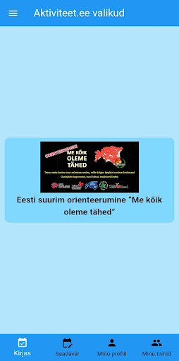 Aktiviteet.ee äpp Screen 2
