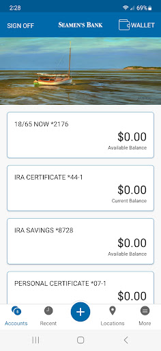 Seamens Bank Mobile Screen 2