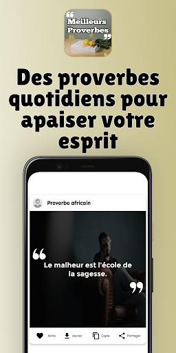 Android application Meilleurs Proverbes Français screenshort