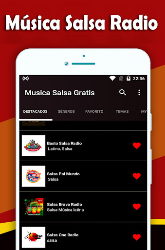 Android application Musica Salsa screenshort