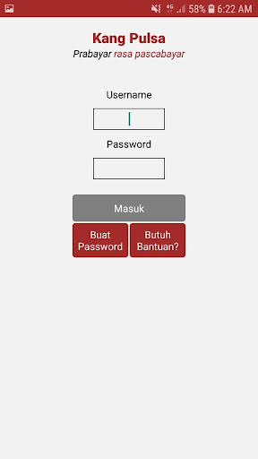 Android application Kang Pulsa screenshort