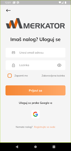 Android application Merkator Knjižara screenshort