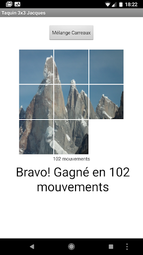 Android application Taquin 3x3 screenshort