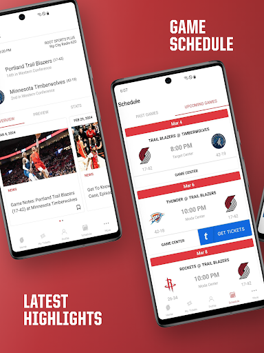 Screenshot of Portland Trail Blazers