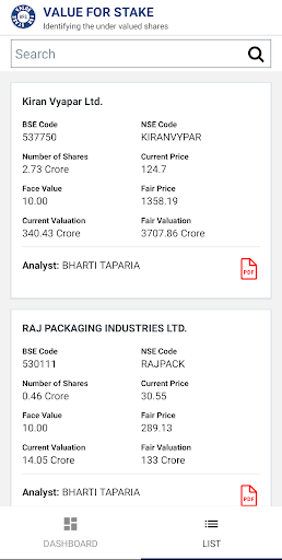 Value for Stake Screen 3