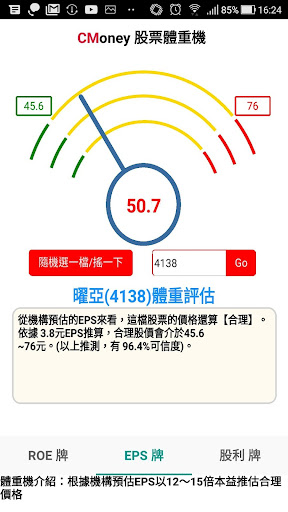Android application CMoney 股票體重機 screenshort