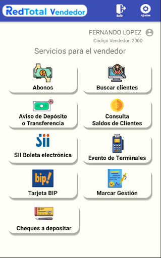 Android application Red Total Vendedor screenshort