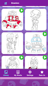 Captura de Pantalla 7 Coloring Brawl Stars All Skins android