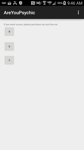 Android application Are You Psychic screenshort