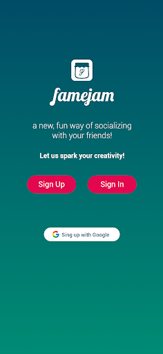 Android application Famejam screenshort